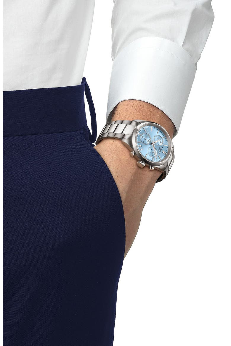 PR100 Chronograph Bracelet Watch, 40mm, Alternate, color, ICE BLUE/ SILVER