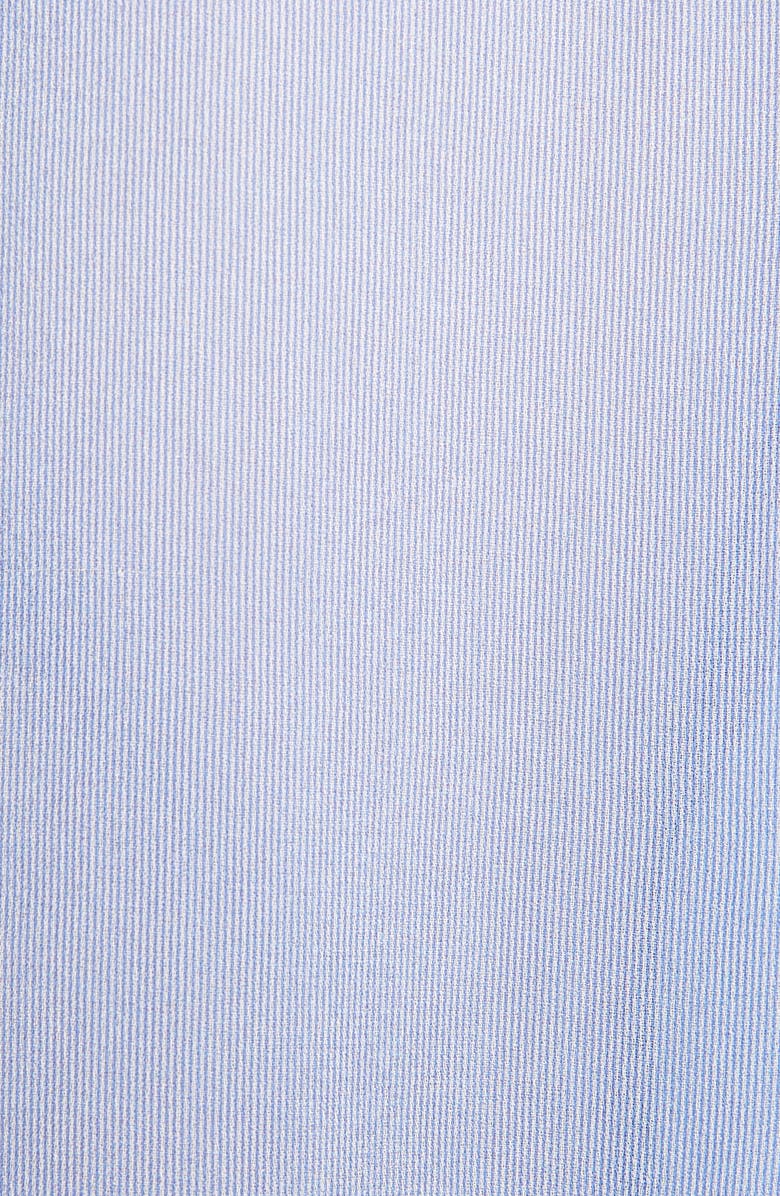 Chloé Ruffle Trim High/Low Poplin Shirt, Alternate, color, 