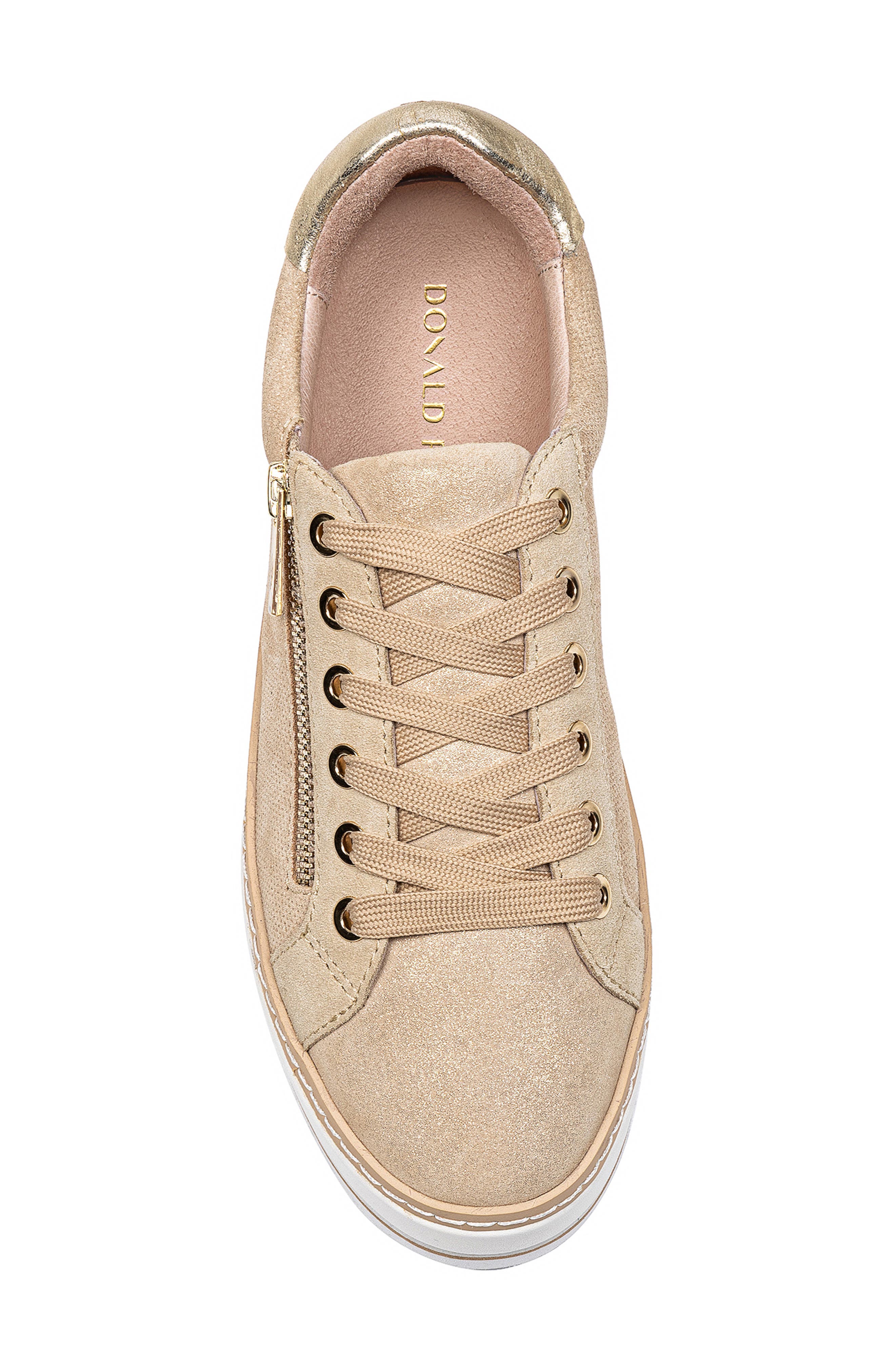 Donald Pliner Side Zip Platform Sneaker, Alternate, color, 