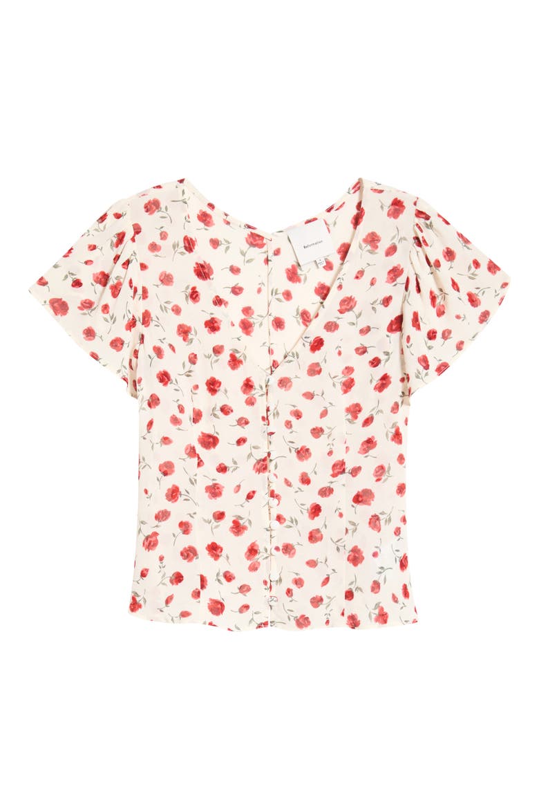 Ramona Floral Print V-Neck Top, Main, color, DOLLY