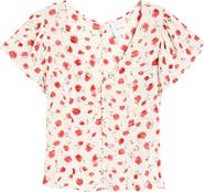 Reformation Ramona Floral Print V-Neck Top