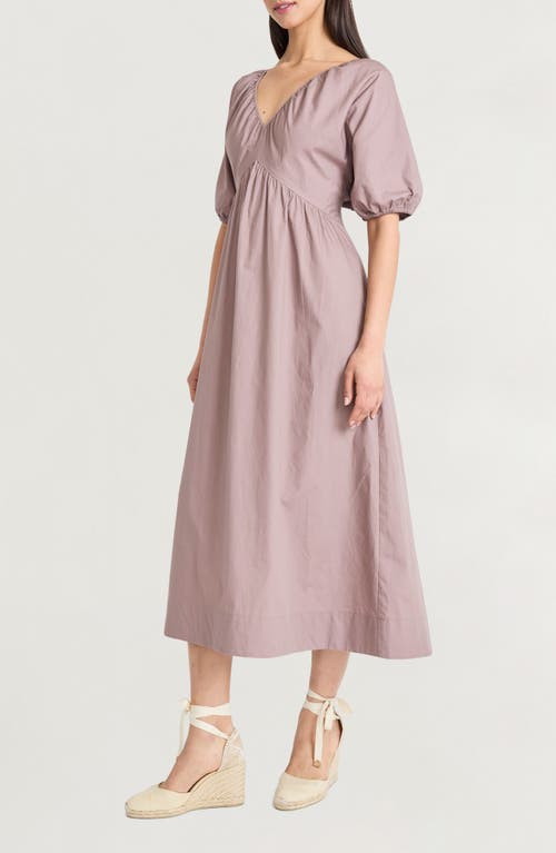 The Good Journey Puff Sleeve Maxi Dress In Neutral