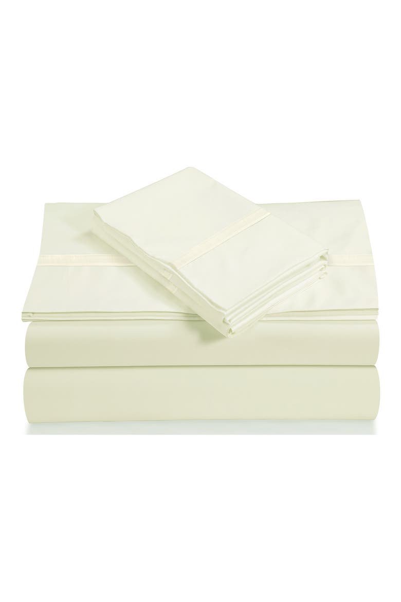 300 Thread Count Cotton Percale Sheet Set, Main, color, IVORY