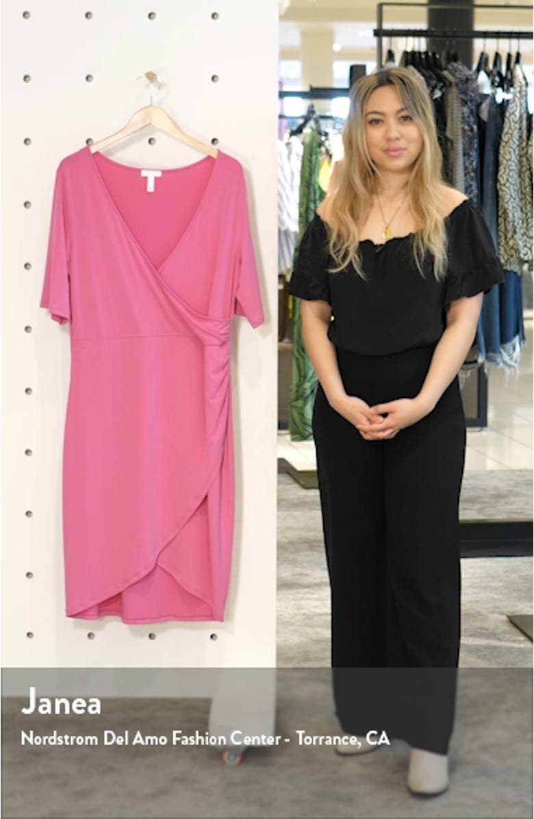 Ruched Wrap Body-Con Dress, sales video thumbnail