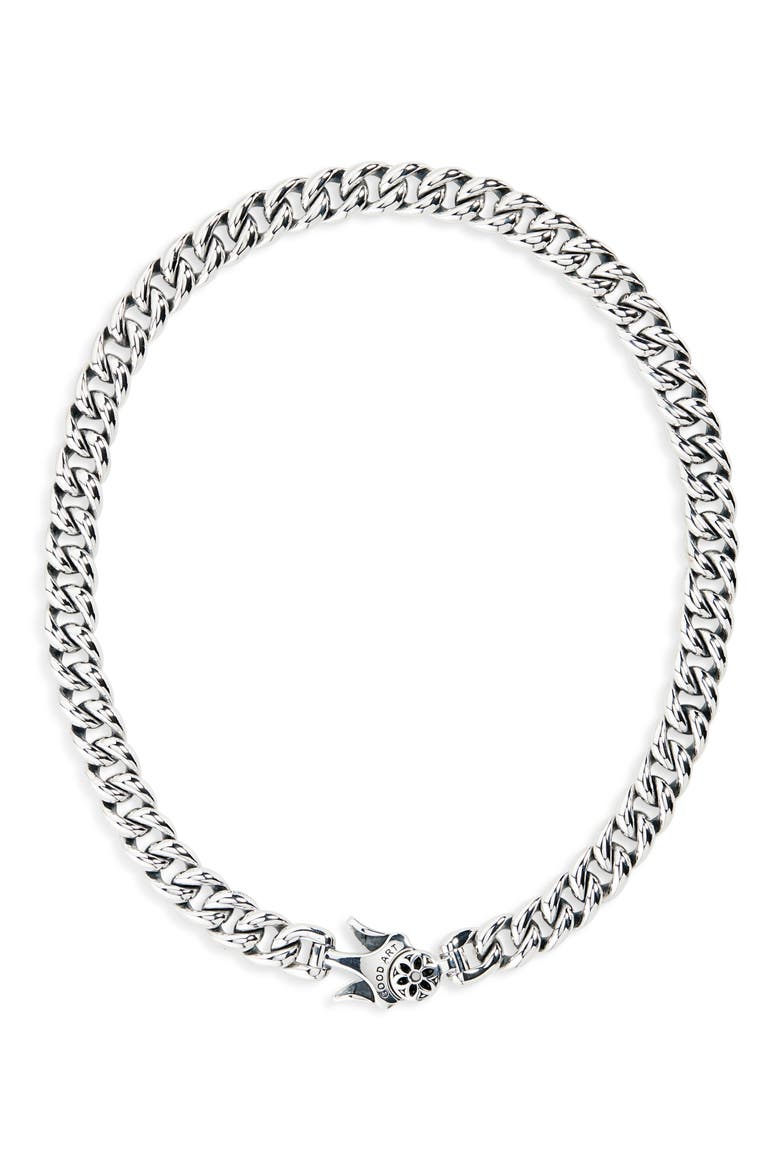 Men's Model 10 3A 18-Inch Sterling Silver Necklace, Main, color, SILVER