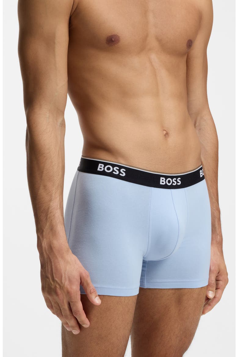 Assorted 3-Pack Power Stretch Cotton Boxer Briefs, Alternate, color, OPEN BLUE