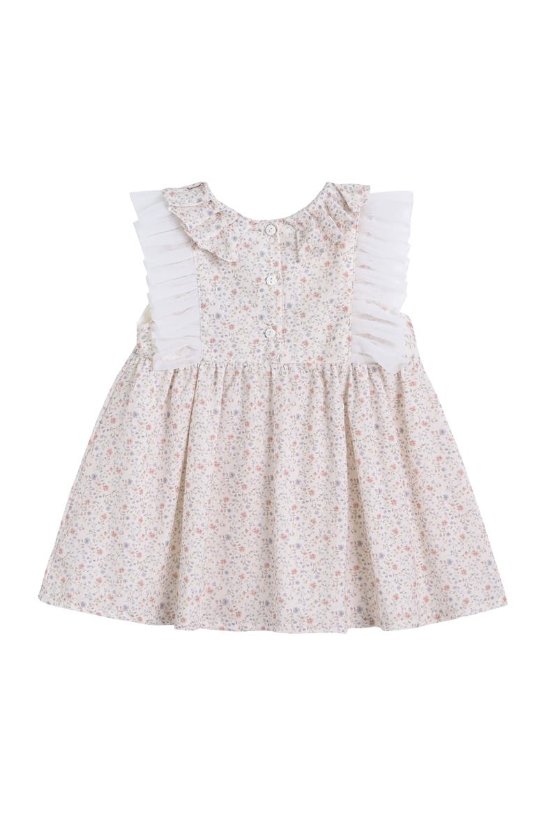 Floral Ruffle Dress, Alternate, color, Ivory