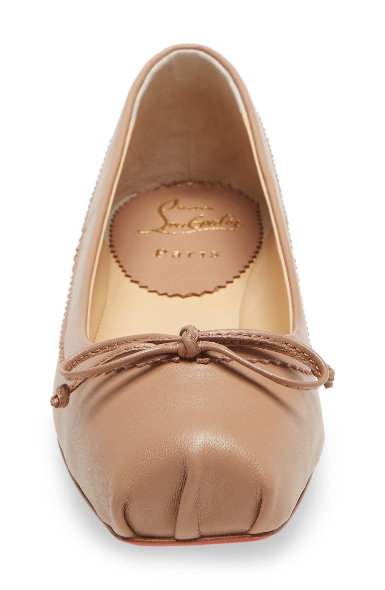 Christian Louboutin Mamadrague Square Toe Ballet Flat, Alternate, color, Nude