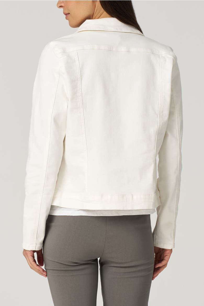 Classic Stretch Denim Jacket, Alternate, color, Ivory