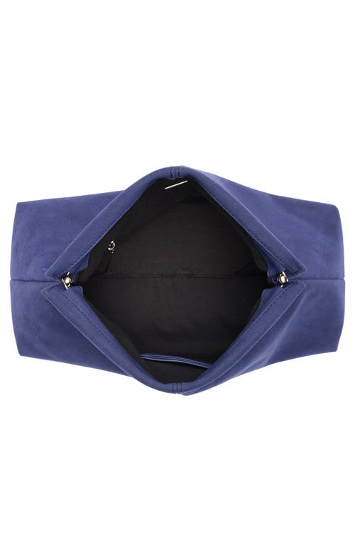 Bcbg Faux Suede Clutch In Blue