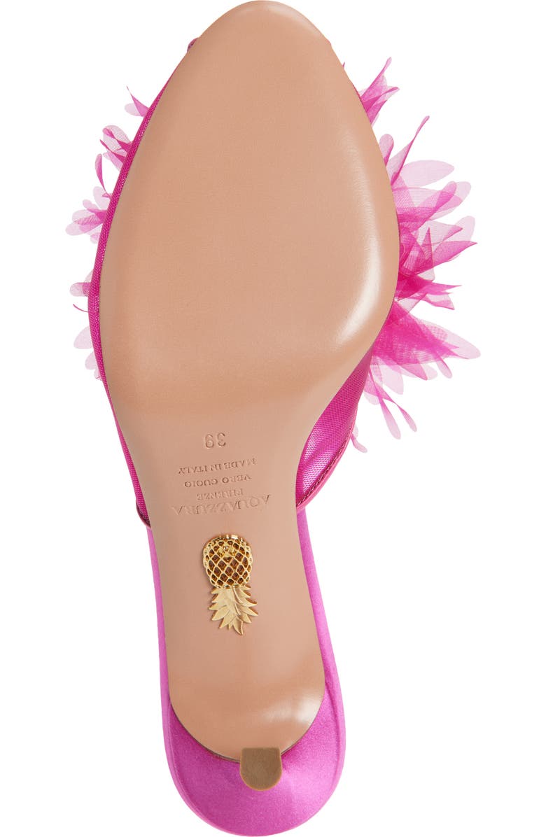 Aquazzura Pome Slide Sandal, Alternate, color, Azalea Pink