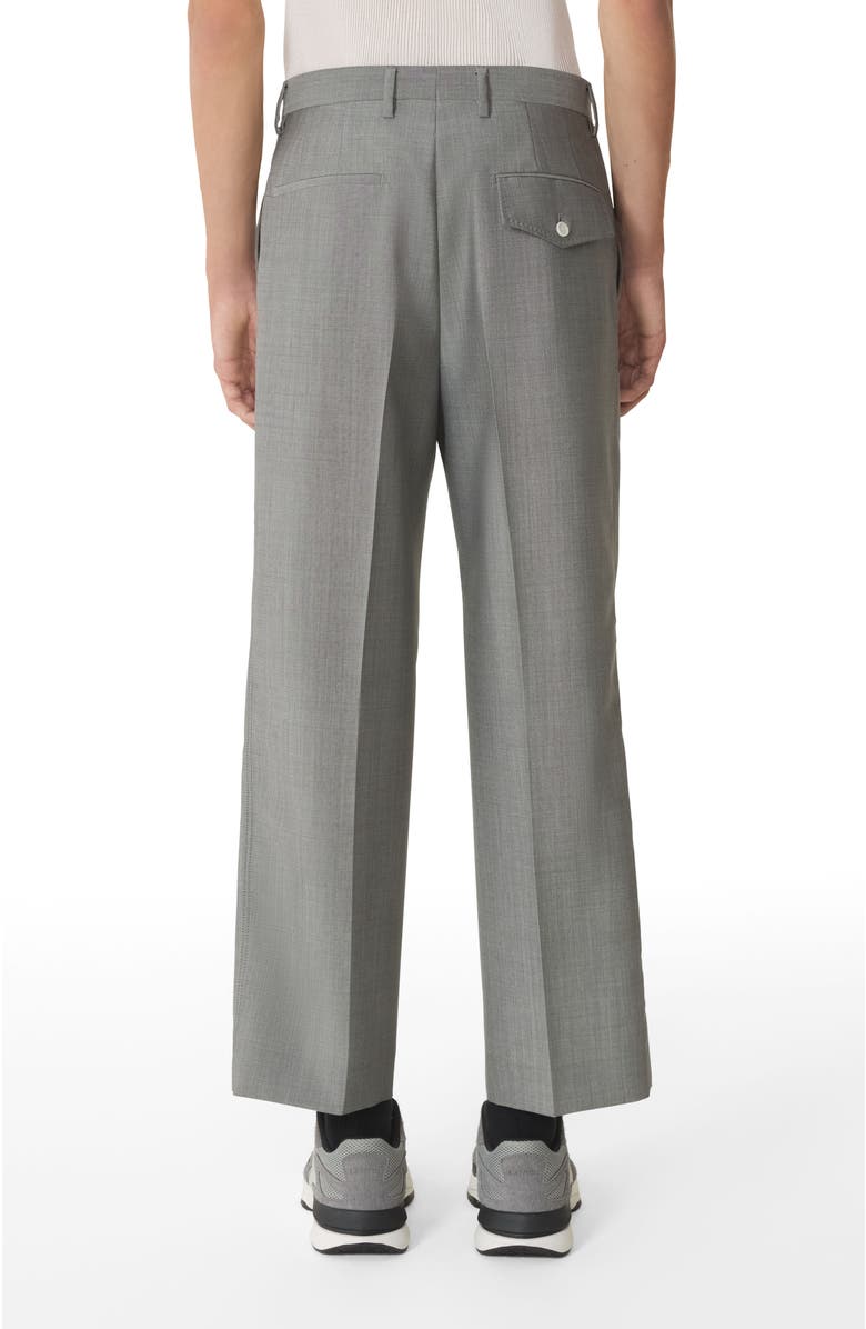 Lanvin Straight-Leg Mohair Wool Pants, Alternate, color, Gray