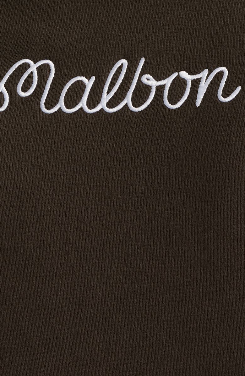 Malbon Golf Fesque Logo Embroidered Hoodie, Alternate, color, Brown