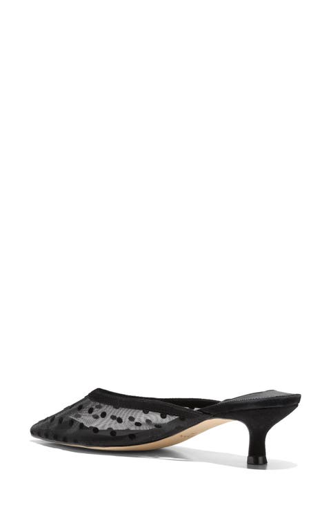 Monetta Mesh Kitten Heel Mule