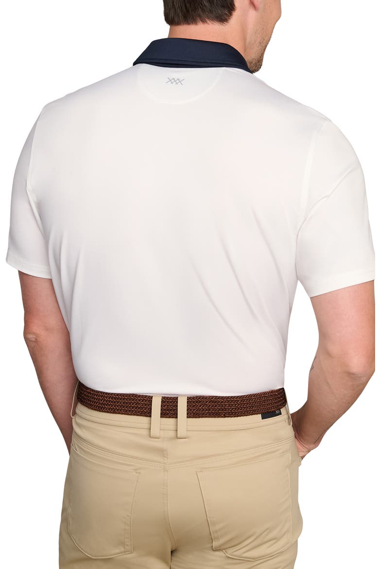 Drive Time Performance Polo, Alternate, color, WHITE/ TRUE NAVY