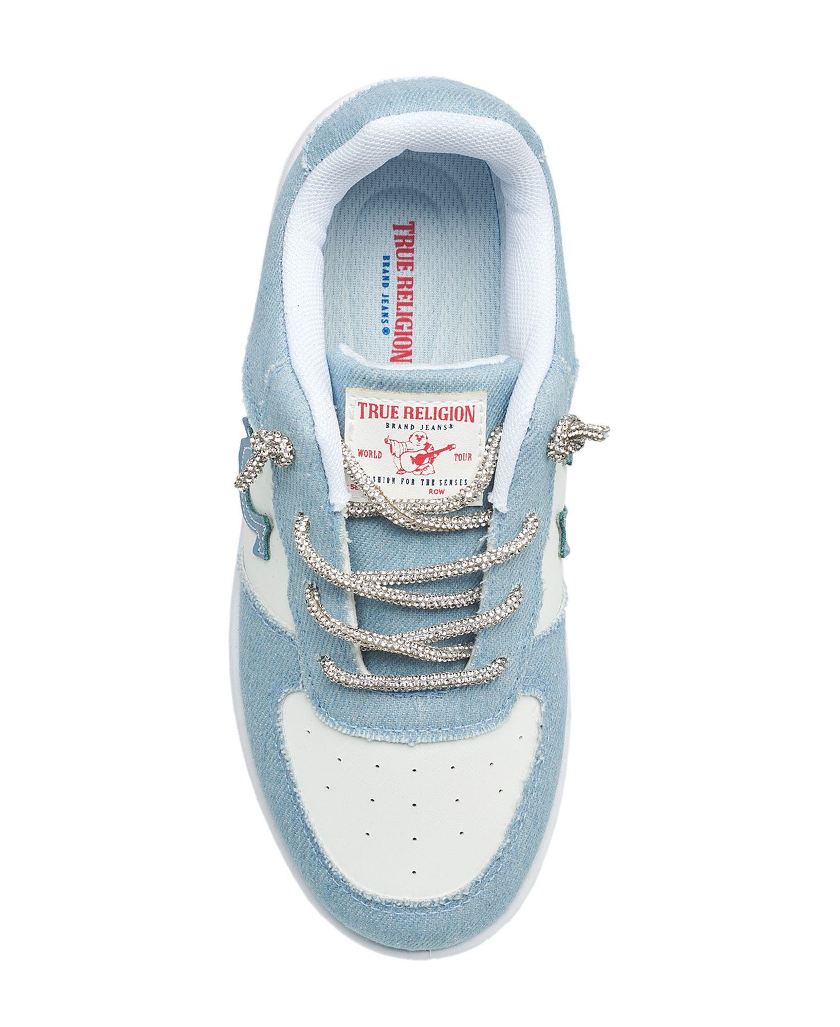 Girl's Allison Logo Sneaker, Alternate, color, Light Blue
