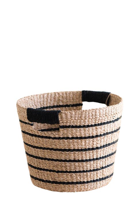 Tapered Basket with Cutout Handles