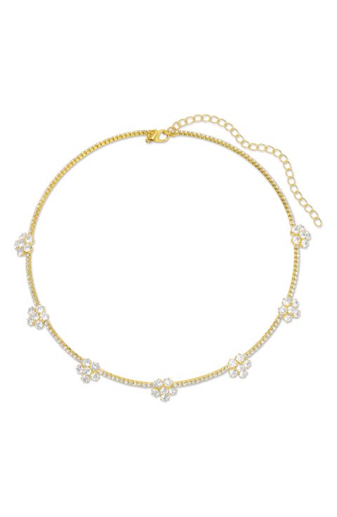 Penelope Cubic Zirconia Flower Necklace