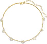 EYE CANDY LOS ANGELES Penelope Cubic Zirconia Flower Necklace