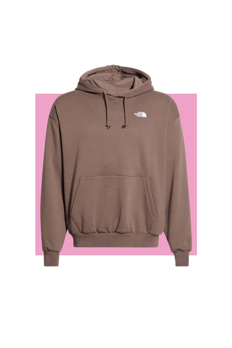 Evolution Simple Dome Oversized Hoodie, Main, color, SMOKEY BROWN
