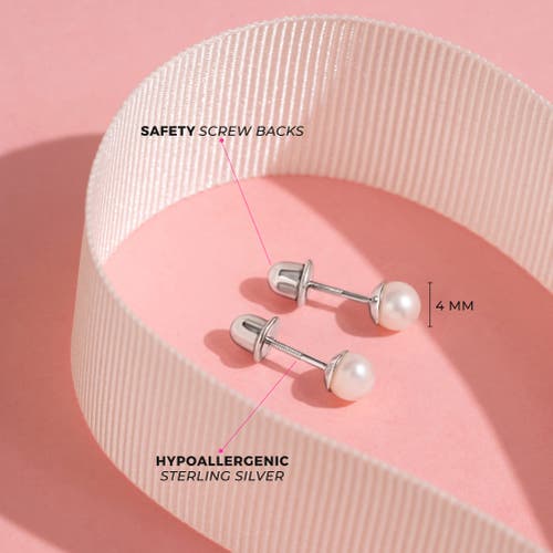 In Season Jewelry Classic Simulated Pearl Earrings In White