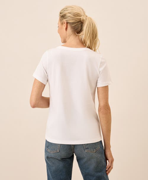 Pact Organic Cotton Softspun Scoop Neck Tee In White