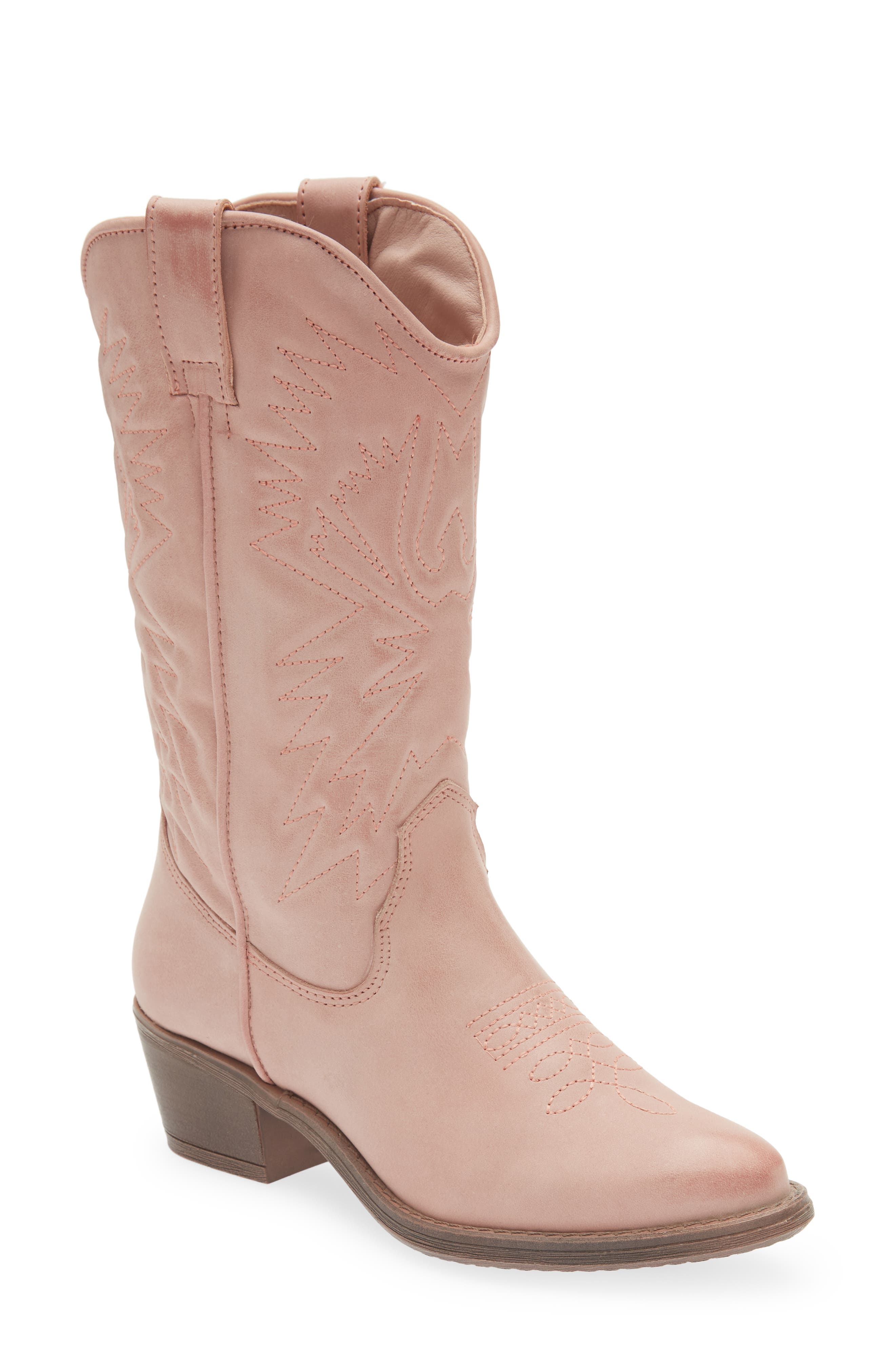 Hayward Western Boot, Main, color, PINK LEATH