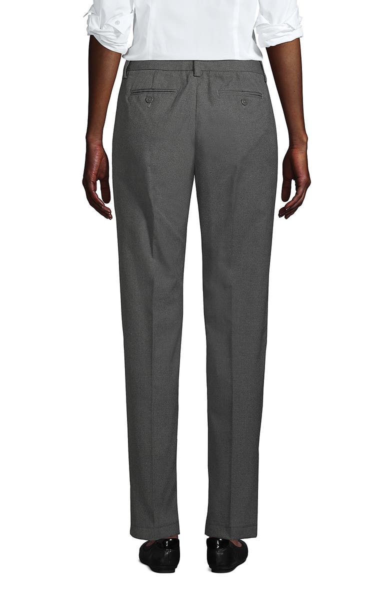 Lands' End Plain Front Dress Pants, Alternate, color, Gray