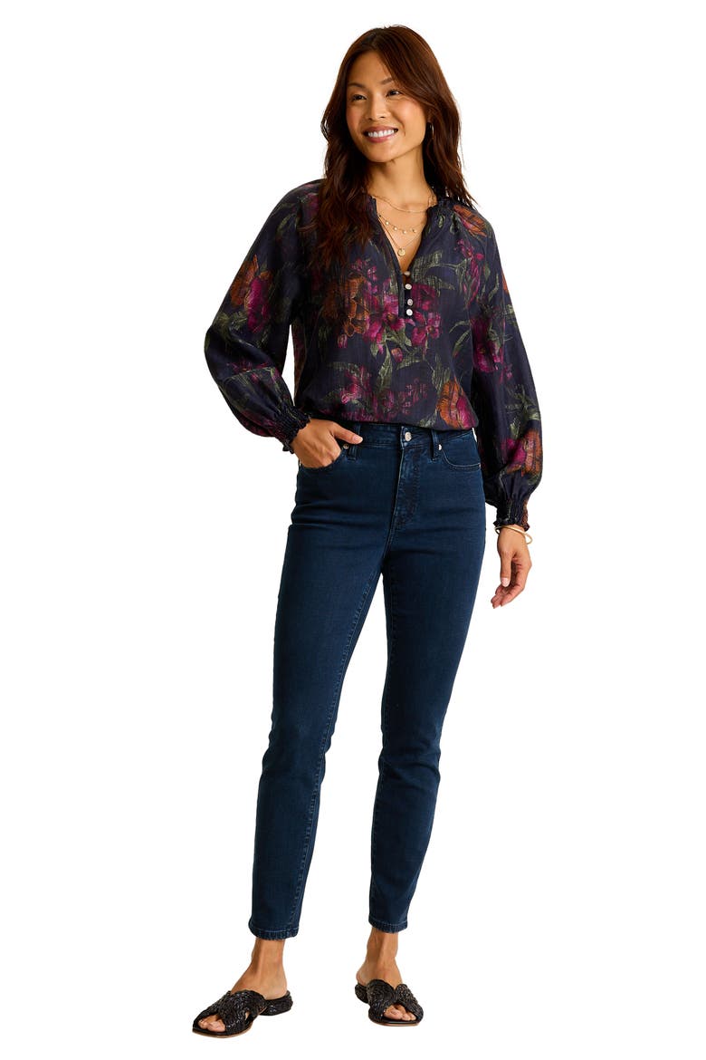 High Waist Ankle Skinny Jeans, Alternate, color, SAPPHIRE NIGHT WASH