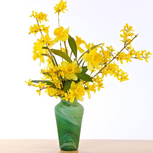 Ten Thousand Villages Deep Currents Vase In Green