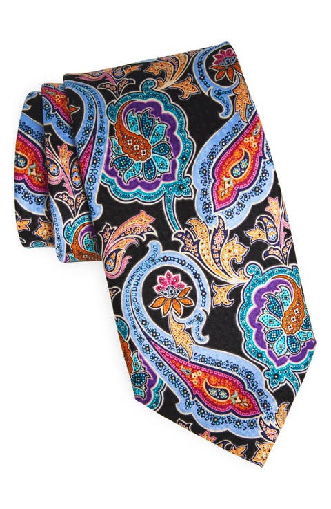 Paisley Silk X-Long Tie