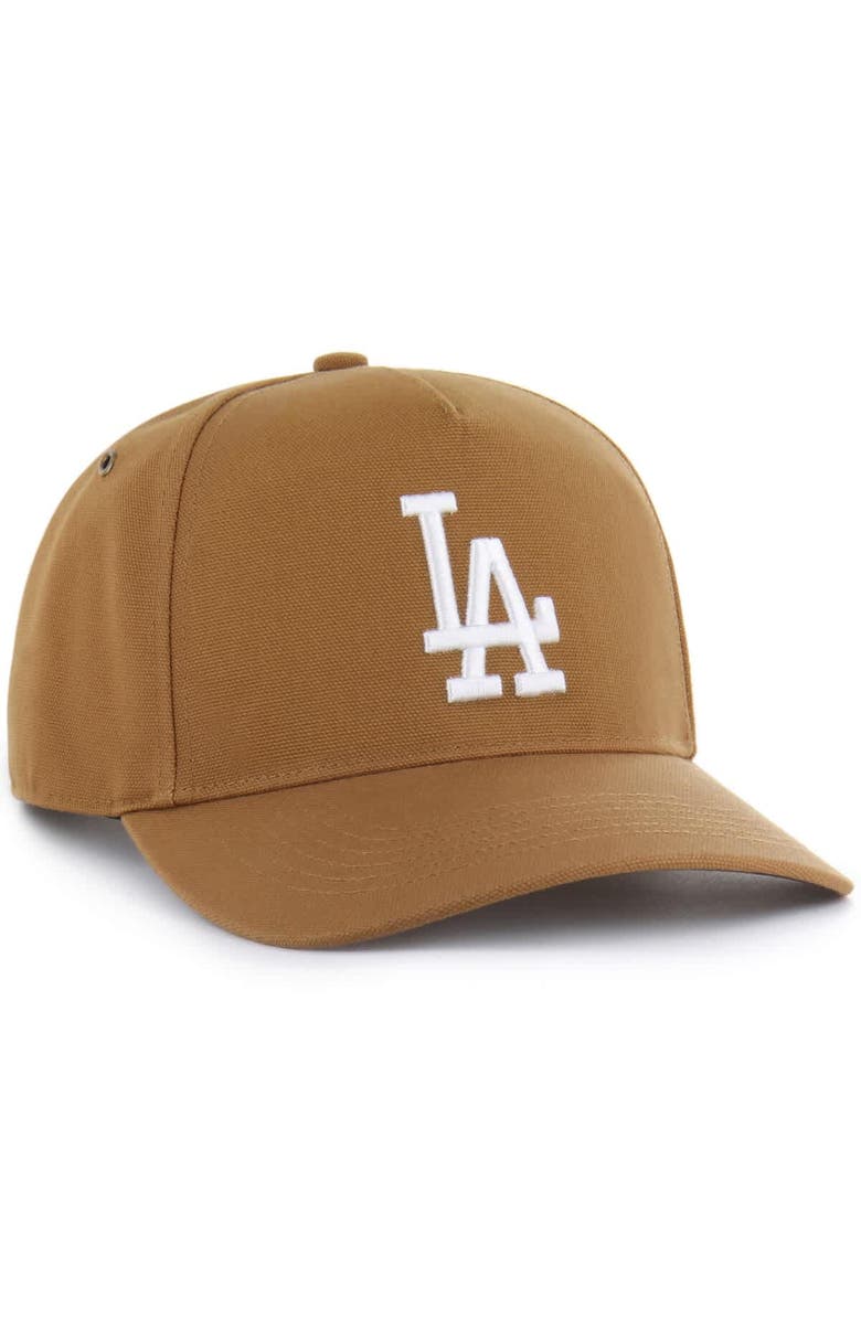 CARHARTT X 47 Men's Carhartt x '47  Brown Los Angeles Dodgers Hitch Adjustable Hat, Alternate, color, Brown