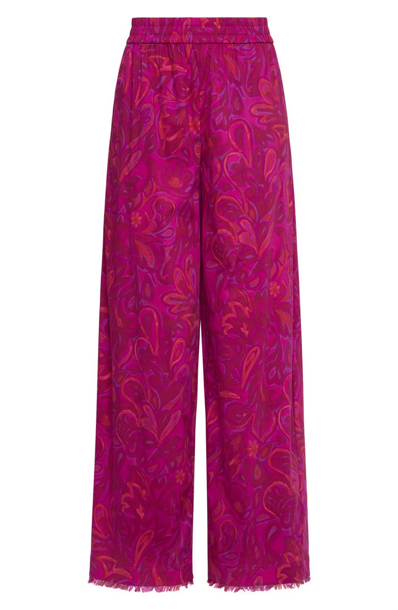 Cinq à Sept Ibbie Paisley Bloom Cotton Blend Pants, Alternate, color, 