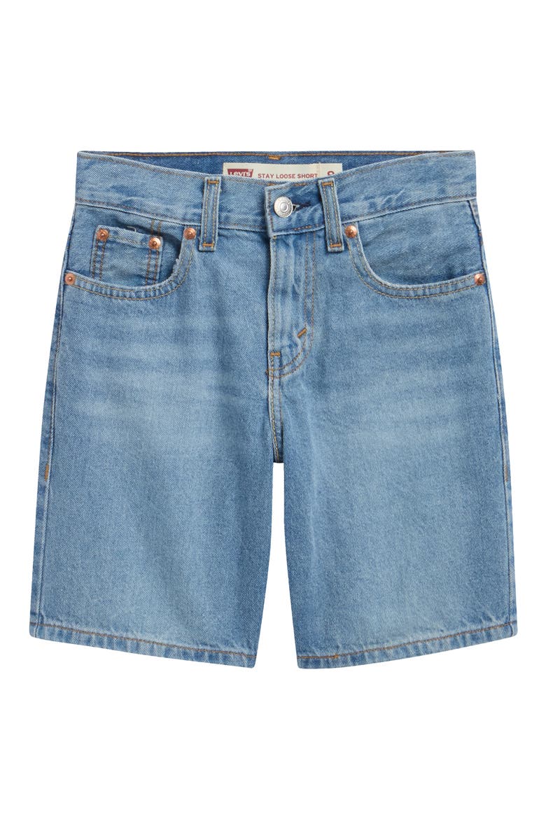 Kids' Stay Loose Denim Short, Main, color, BASIL SKY
