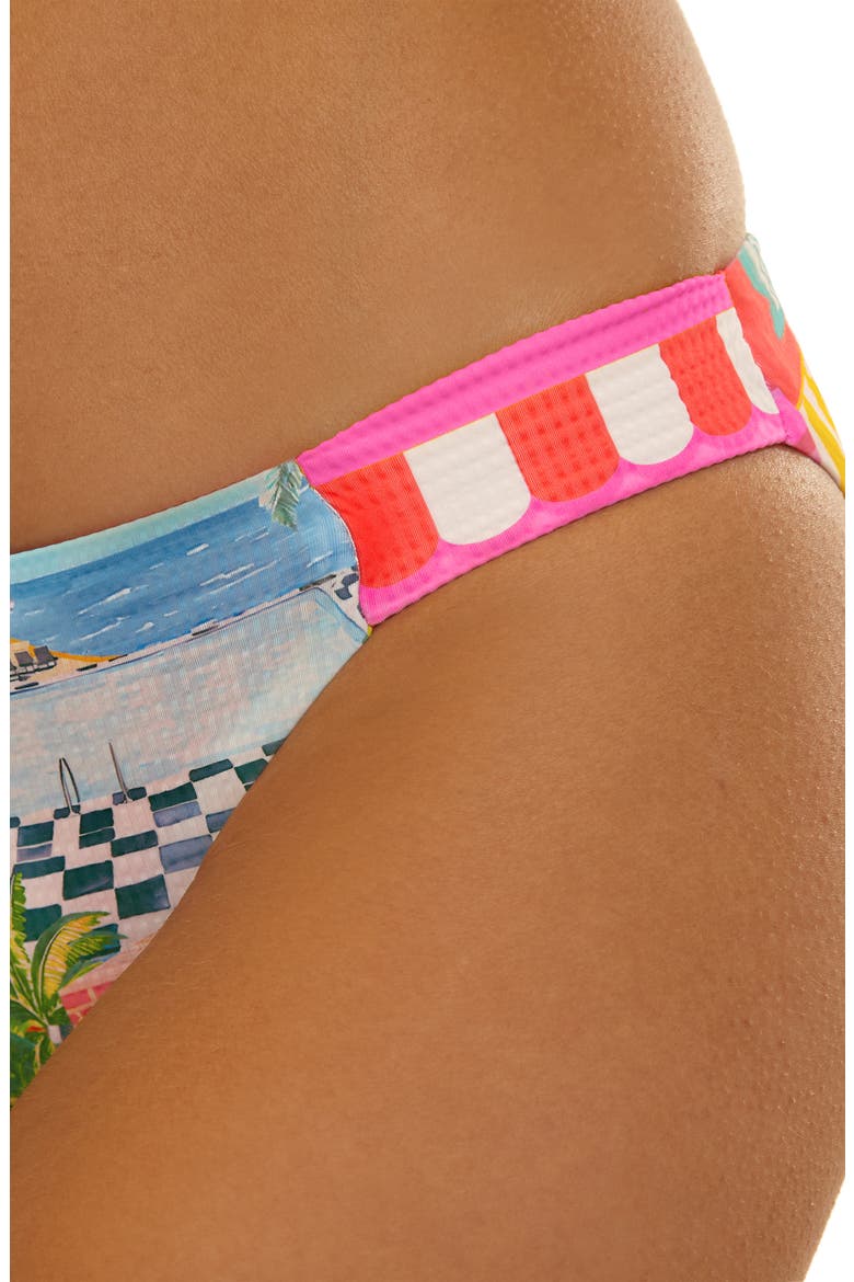 Miami Beach Reversible Hipster Bikini Bottoms, Alternate, color, CORAL MULTI