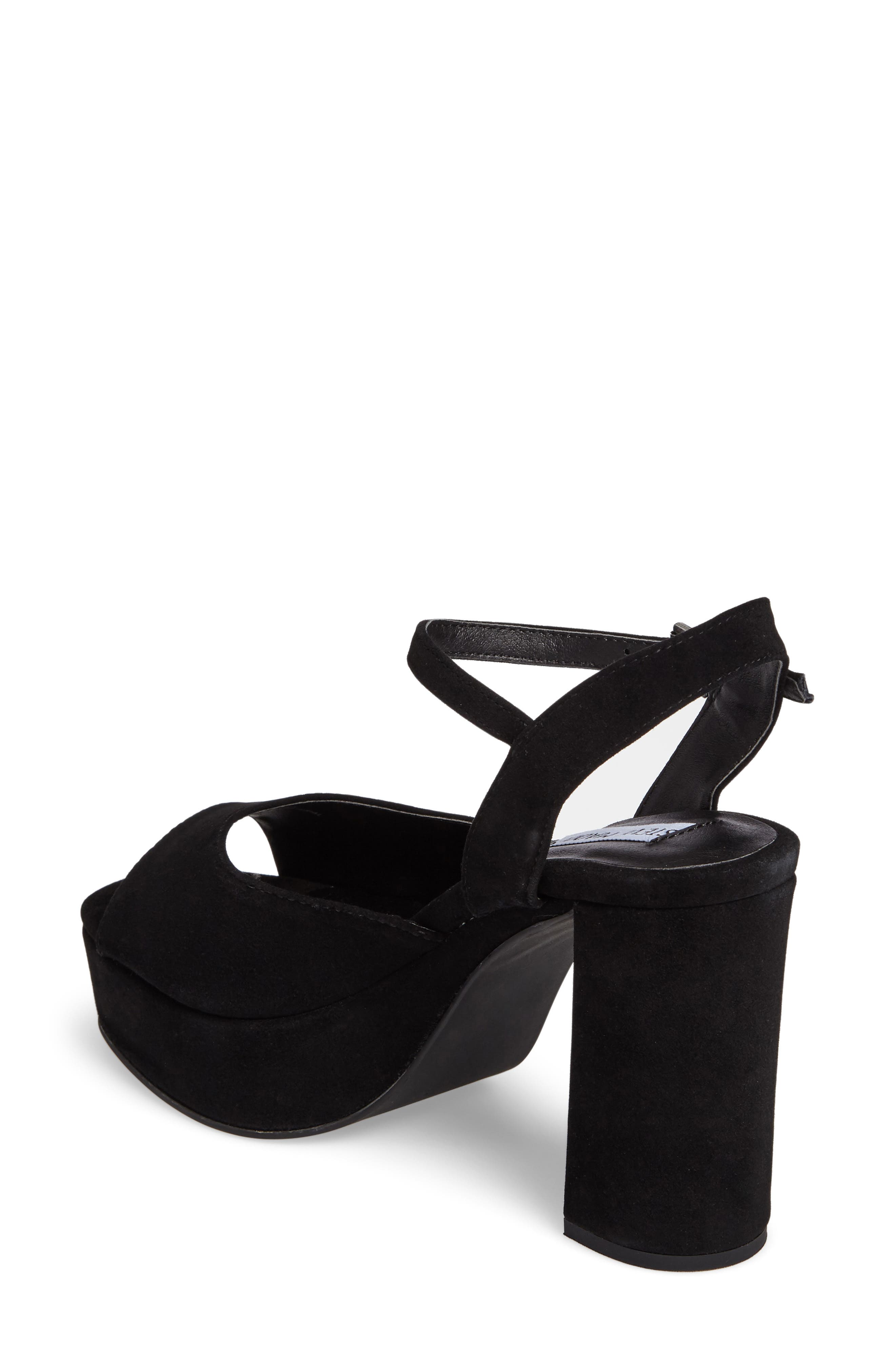 Trysta Platform Sandal, Alternate, color, BLACK SUEDE
