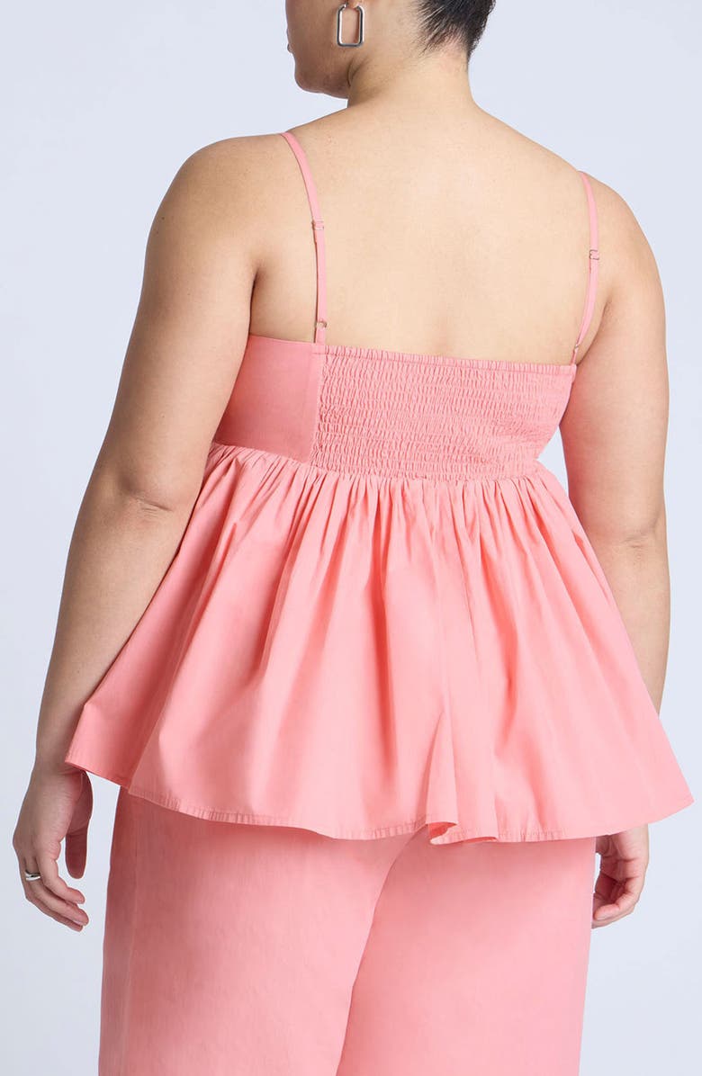 ELOQUII Smocked Flare Camisole, Alternate, color, 