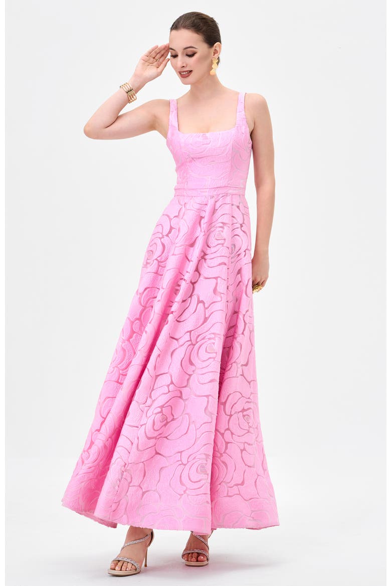 Karinda Square Neck Midaxi, Alternate, color, PINK