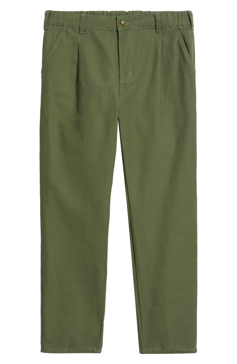 Service Works Pleated Cotton Canvas Waiter Pants, Alternate, color, Olive