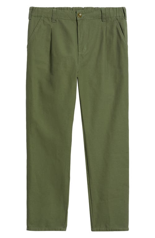 Service Works Pleated Cotton Canvas Waiter Pants In Green