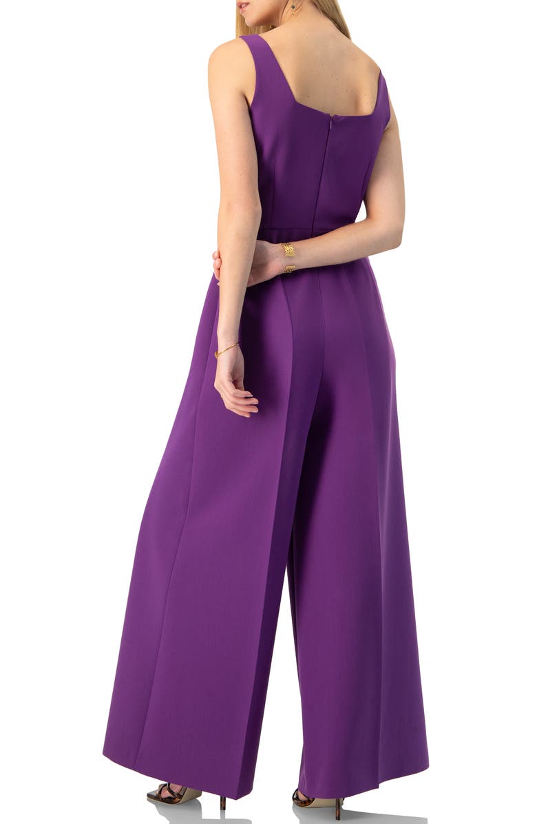 IVONNE Wide-Leg Jumpsuit with Classic Strap and Squared Neck, Alternate, color, Purple
