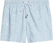 Bugatchi Cruz Geo Print Swim Trunks