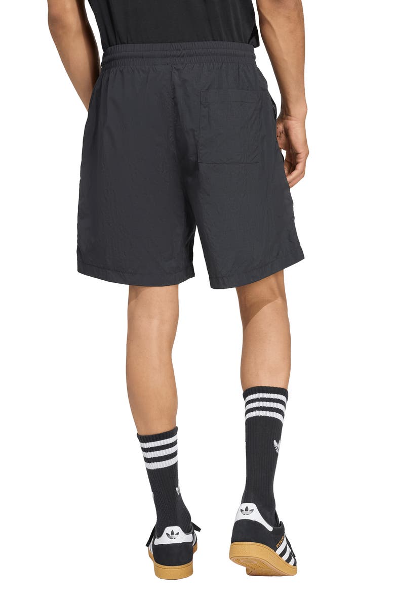 adidas Essentials Trefoil Logo Shorts, Alternate, color, Black/ White