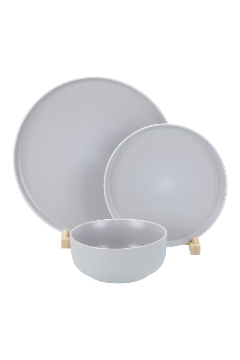 12-Piece Temp Stoneware Dinnerware Set, Alternate, color, STONE