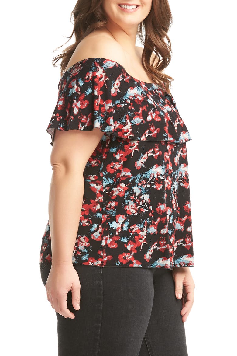 Lemon Tart Cherry Off the Shoulder Top, Alternate, color, FLORAL