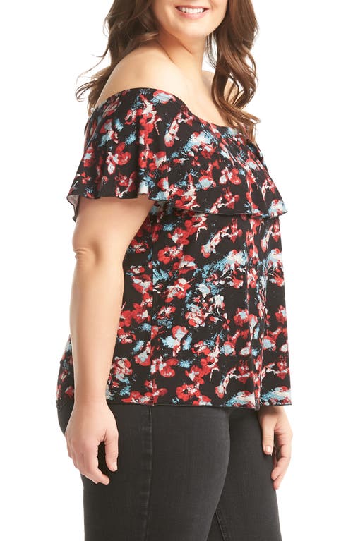 Tart Lemon Cherry Off The Shoulder Top In Floral