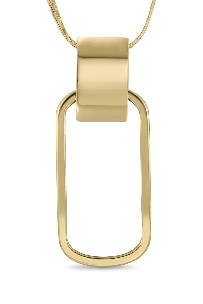 14K Gold Link Pendant Necklace, Alternate, color, 14K YELLOW GOLD