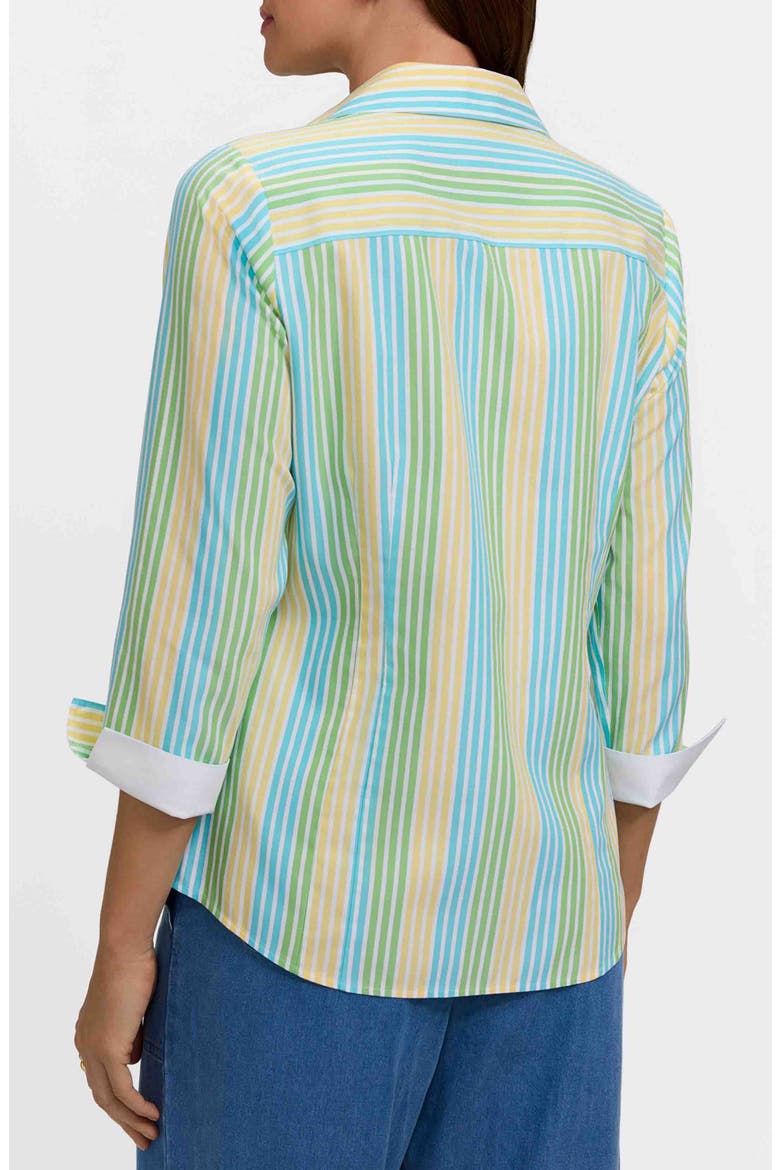 Taylor Stripe Cotton Button-Up Shirt, Alternate, color, GREEN MULTI
