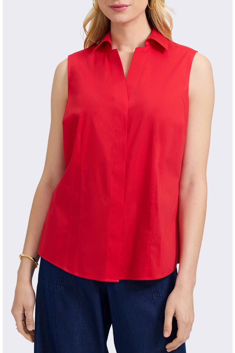 Taylor Non-Iron Sleeveless Shirt, Main, color, SIMPLY RED