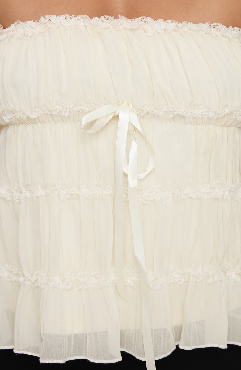 Princess Polly Avelina Lace Trim Strapless Top, Alternate, color, Cream